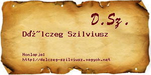 Délczeg Szilviusz névjegykártya